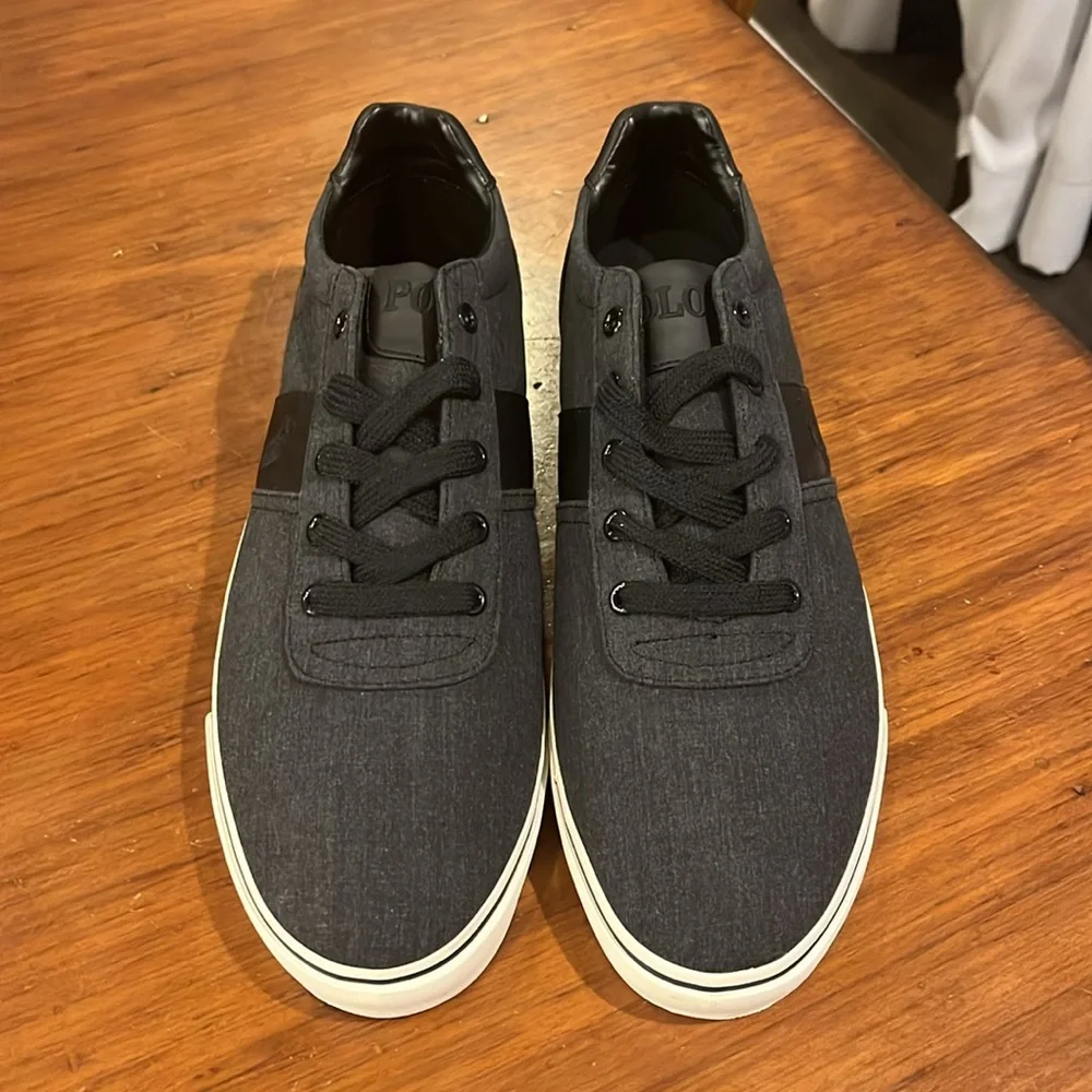 Polo Ralph Lauren Hanford black heather ripstop Shoes Sneakers new Mens Sizes